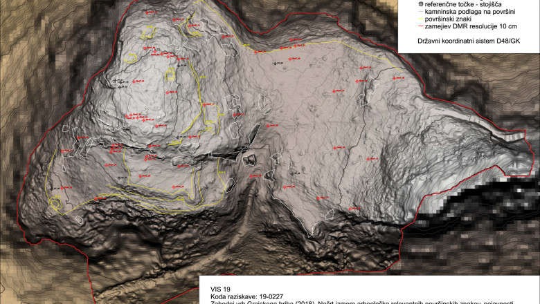 Strukturni načrt zahodnega vrha Grajskega hriba (izvedba: B. Kumer)