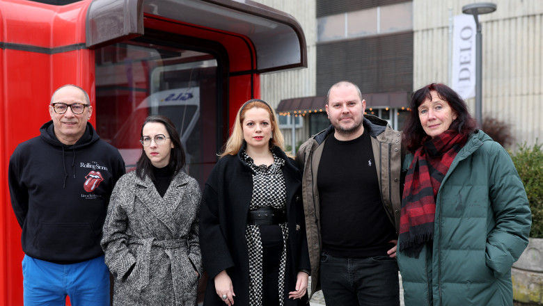 Žirija z leve: Igor Bratož, Kristina Kočan, Tanja Petrič, Igor Žunkovič, Seta Knop (foto: Blaž Samec/Delo)